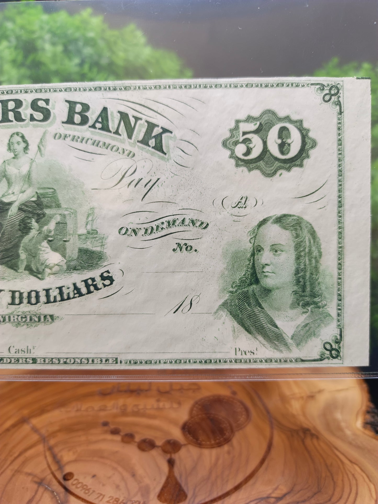 50 Dollars Traders Bank of Virginia 1860-1865