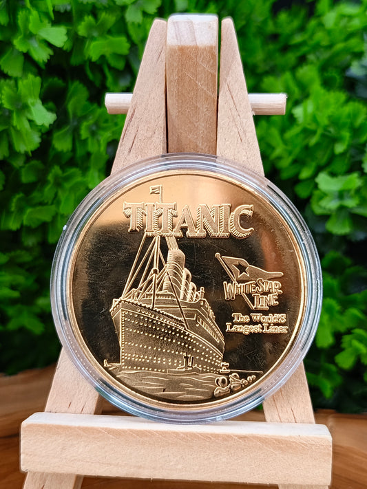 Gold commemorative medal of the legendary Titanic | Documentary edition