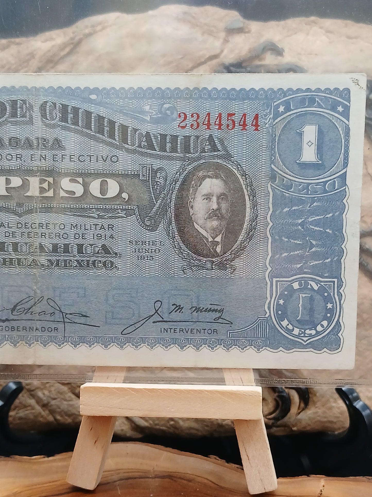 1 peso . Mexico.  Chihuahua . 1915