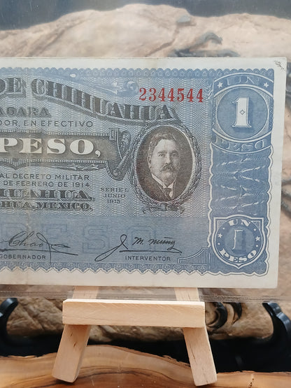 1 peso . Mexico.  Chihuahua . 1915