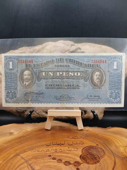 1 peso . Mexico.  Chihuahua . 1915