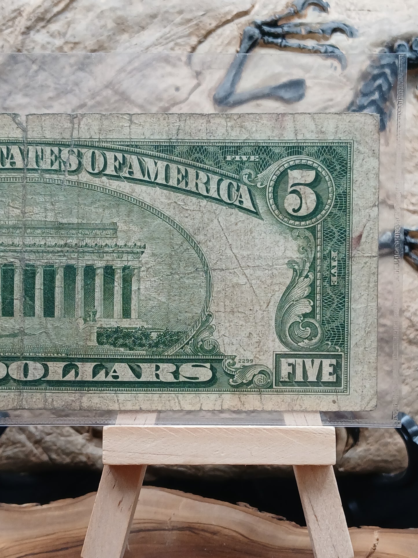 5 American dollars . 1953