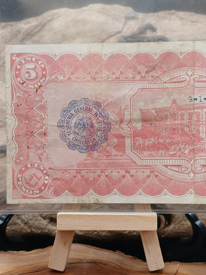 5 peso.  Mexico . Chihuahua. 1915