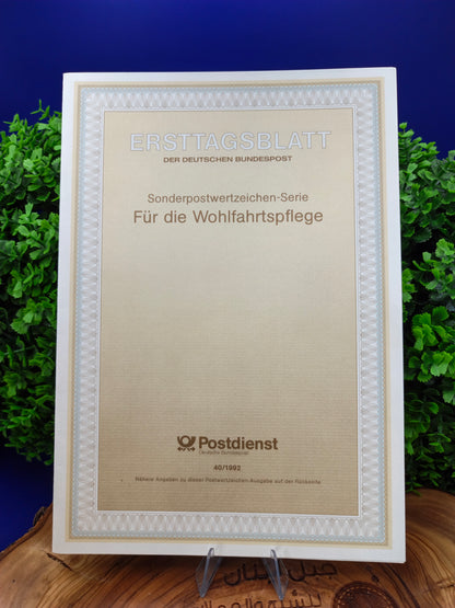 Germany Gedenkblatt First Day Souvenir Leaf (1992)