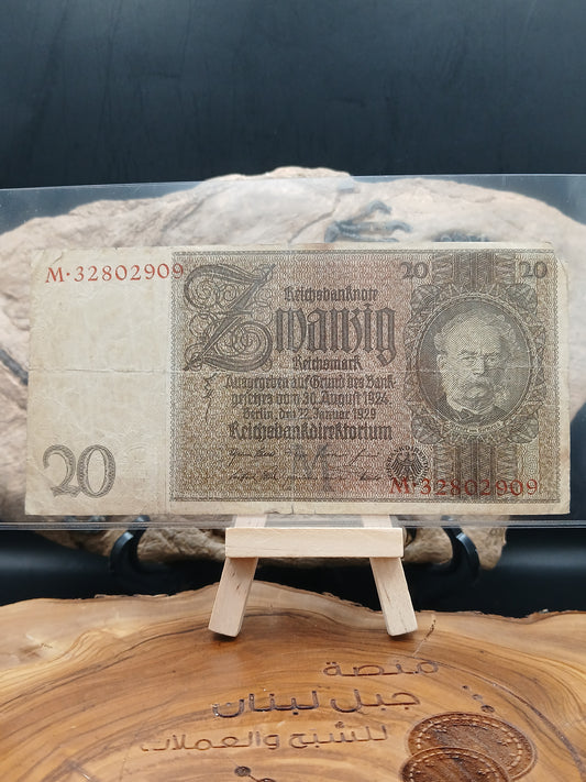 20 Reichsmark . Germany .  1924