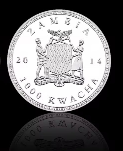 1000 Kwacha coins from Zambia. fantasy coins