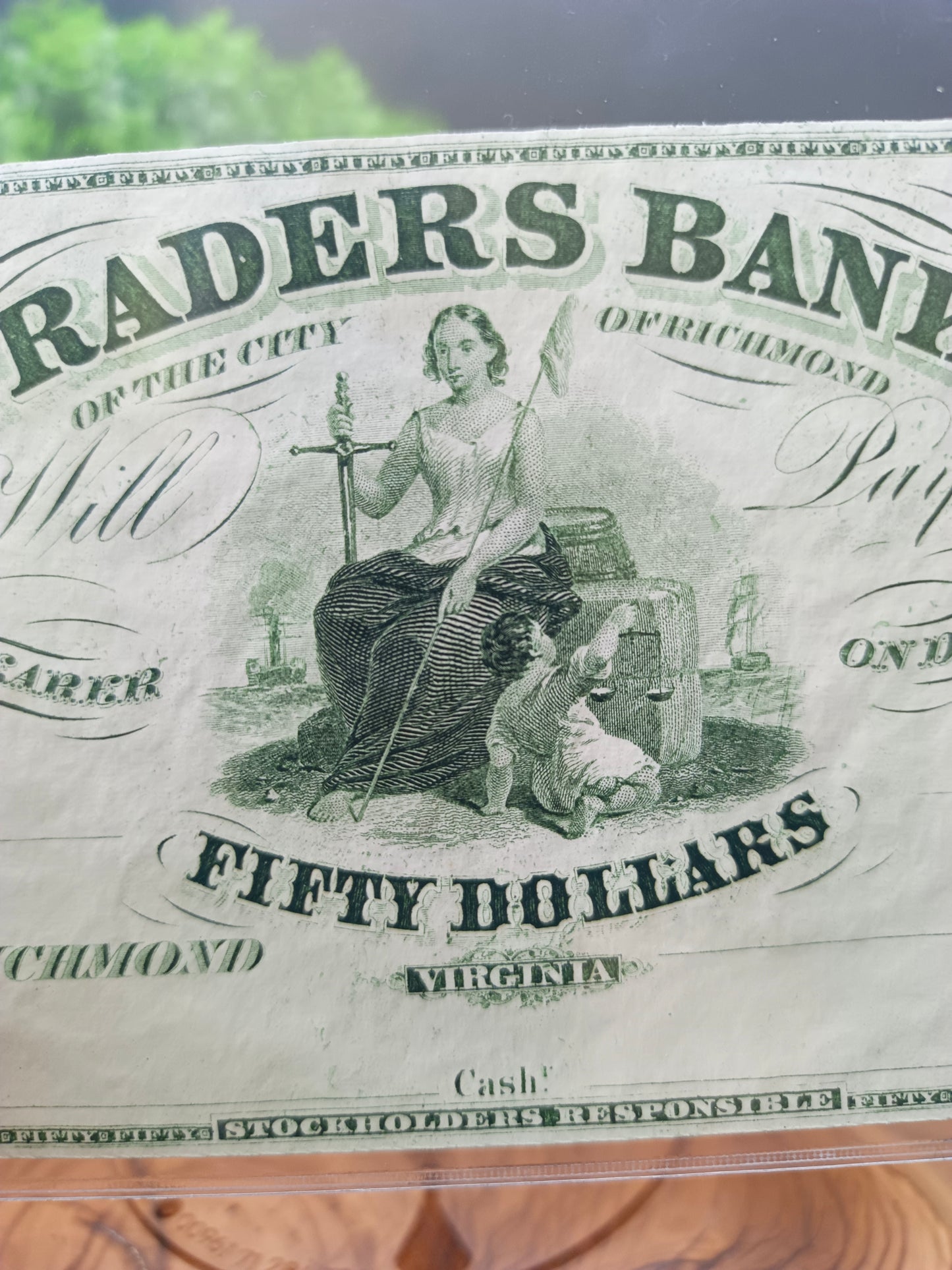 50 Dollars Traders Bank of Virginia 1860-1865