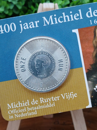 5 Euro Commemorative Coin – Michiel de Ruyter . Silver limited edition