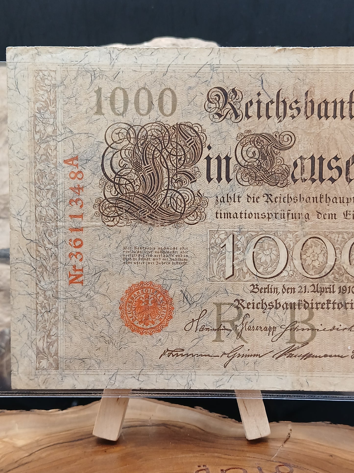 1000 mark . Read seal.  Germany . 1910