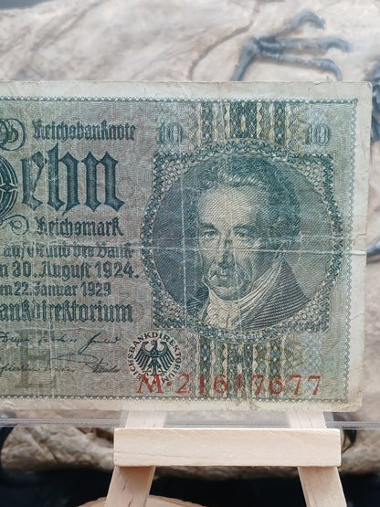 10 Reichsmark . Germany.  1924