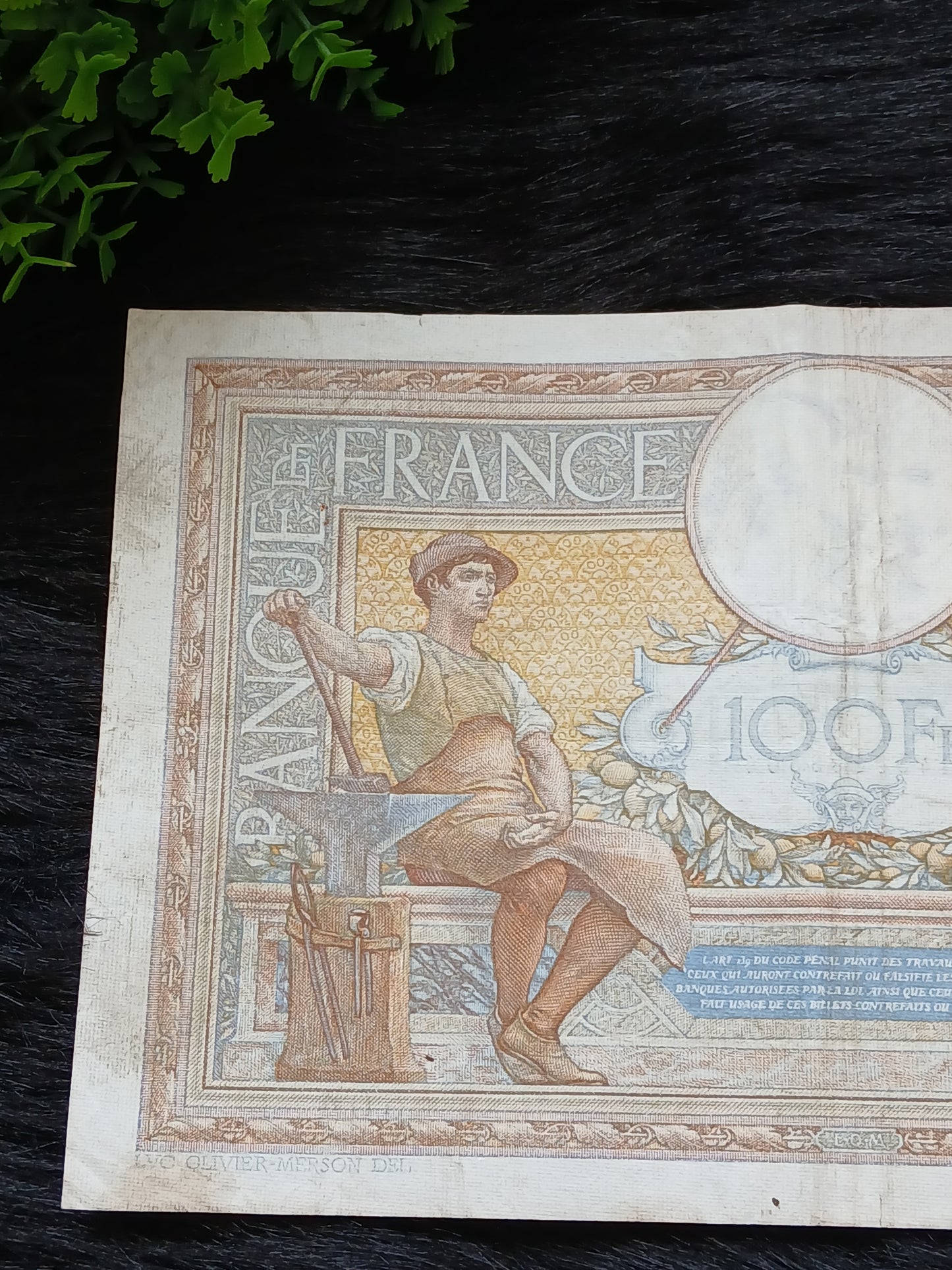 100 cent francs . France.  1938