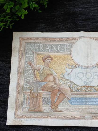 100 cent francs . France.  1938