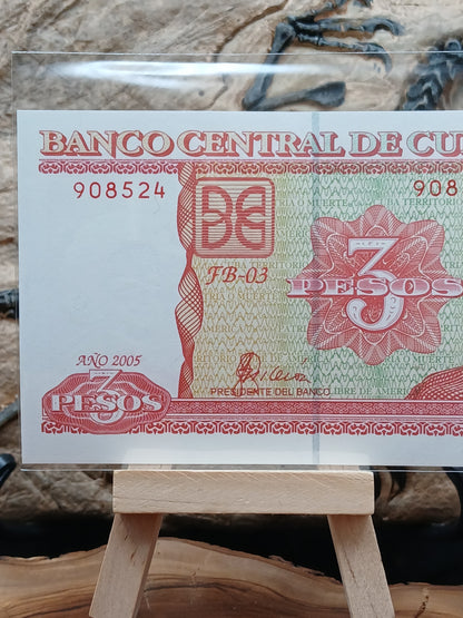 3 pesos cuba . 2005