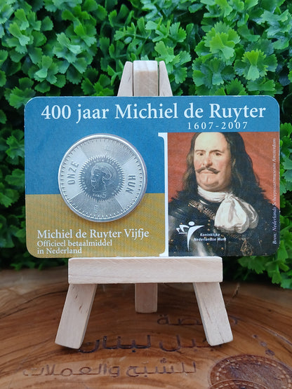 5 Euro Commemorative Coin – Michiel de Ruyter . Silver limited edition