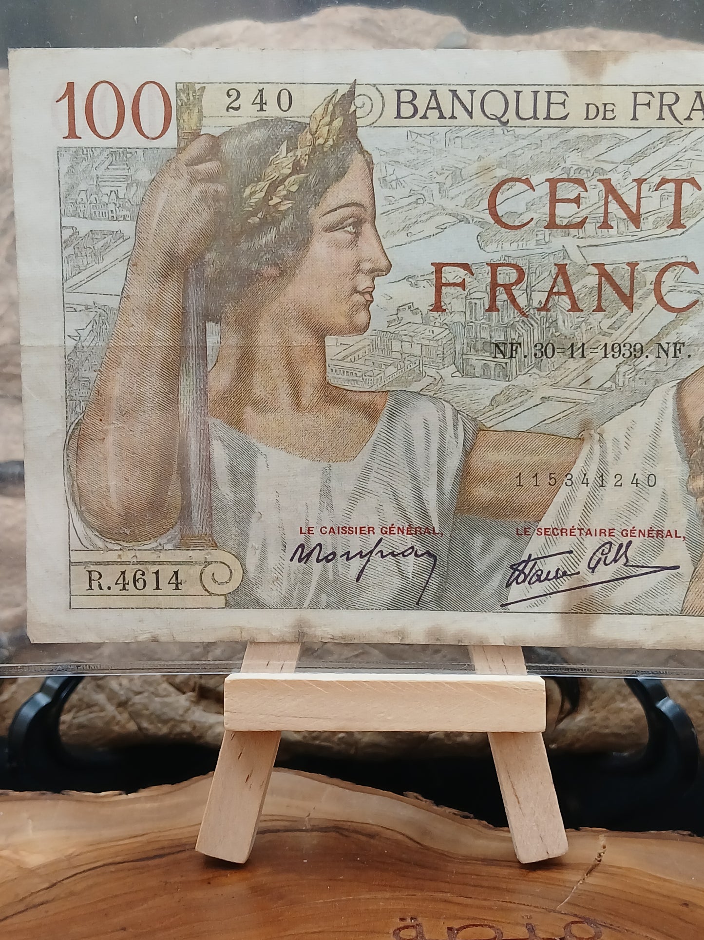 100 cent francs.  France.  1939