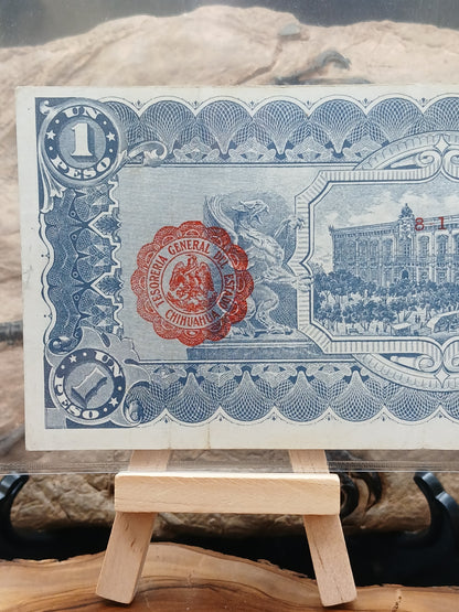 1 peso . Mexico.  Chihuahua . 1915