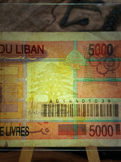 5000 Lebanese lira.  1994