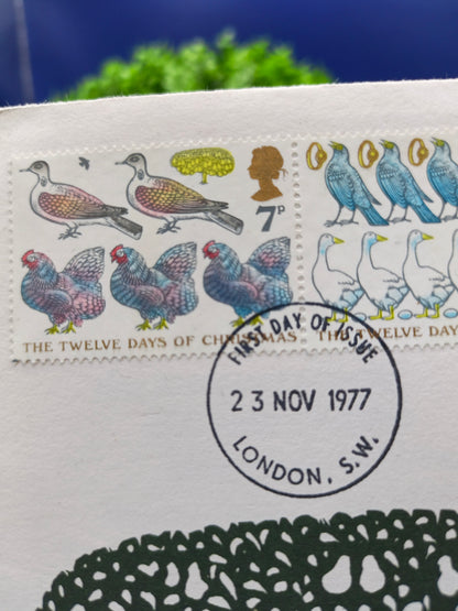 1977 Royal Mail "The Twelve Days of Christmas" First Day Cover - London PMK