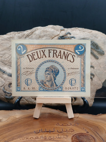 2 francs.  France.  1919 (emergency)
