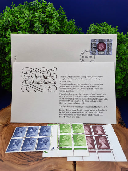 1977 British Royal Mail Queen's Silver Jubilee First Day Cover with Original