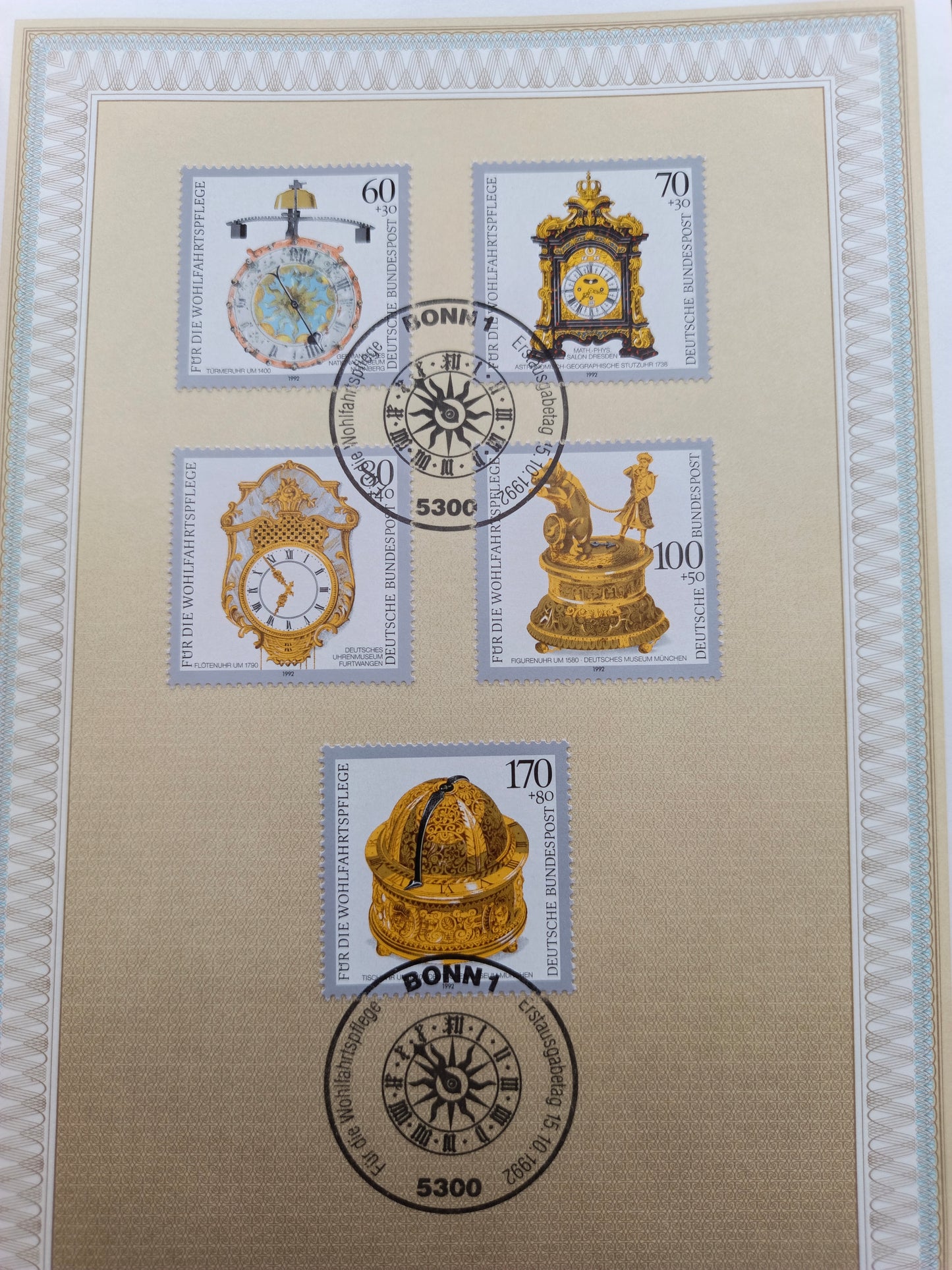 Germany Gedenkblatt First Day Souvenir Leaf (1992)