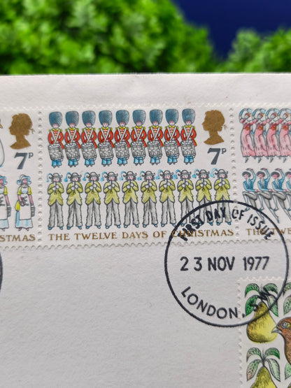 1977 Royal Mail "The Twelve Days of Christmas" First Day Cover - London PMK