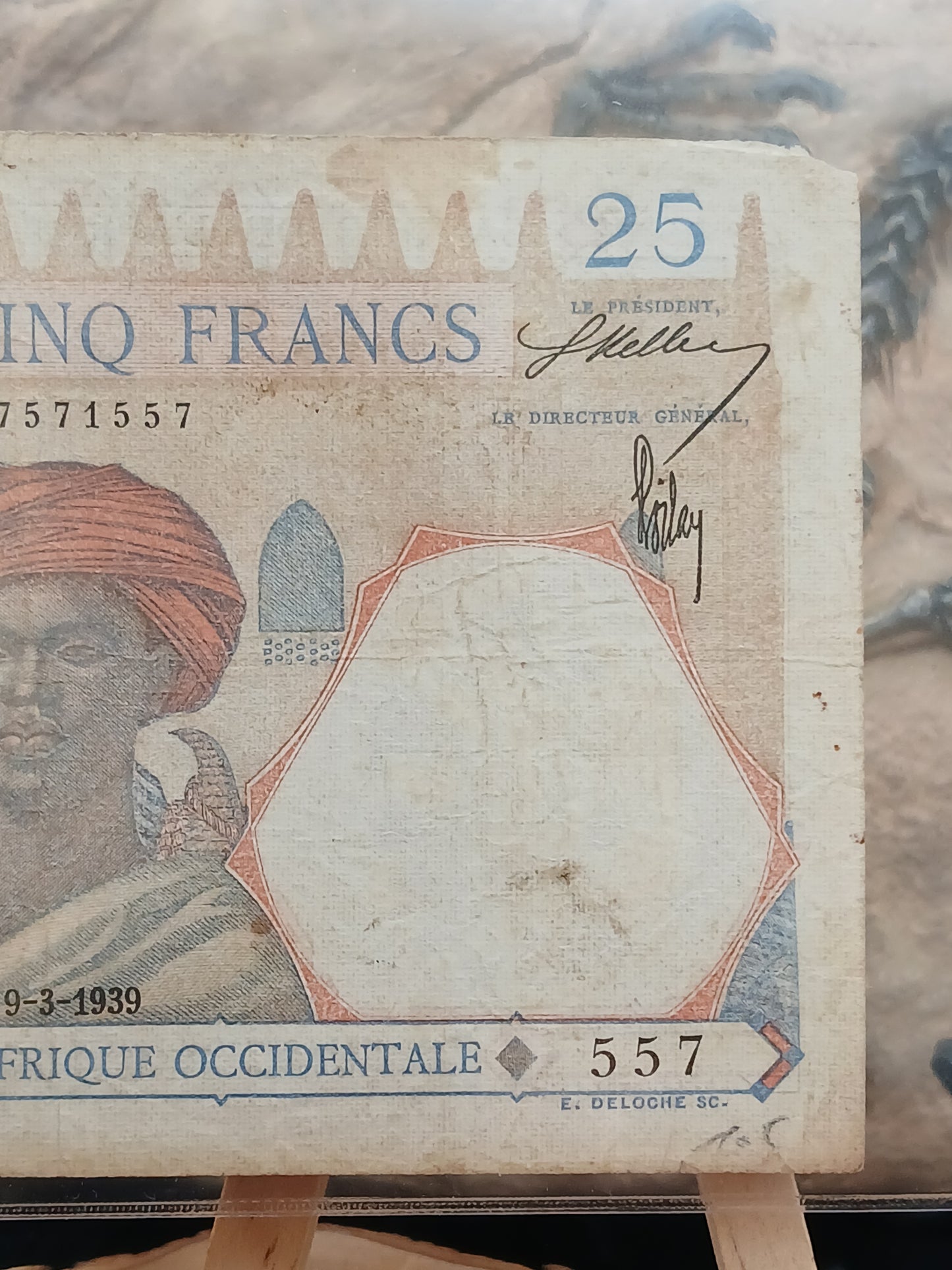 25 Francs . West Africa . 1939