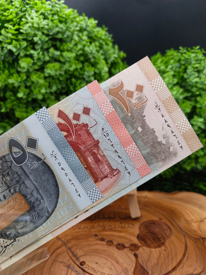 3 Syrian banknotes 2021 ( Last 3 matching digits )