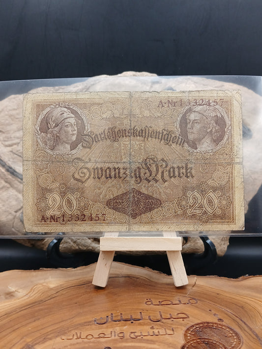 20 Mark “Darlehnskassenschein . Germany.  1914