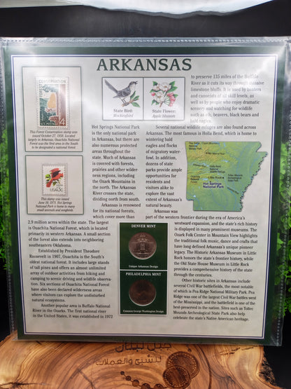2010 Arkansas "America the Beautiful" Quarter & Conservation Stamp Set