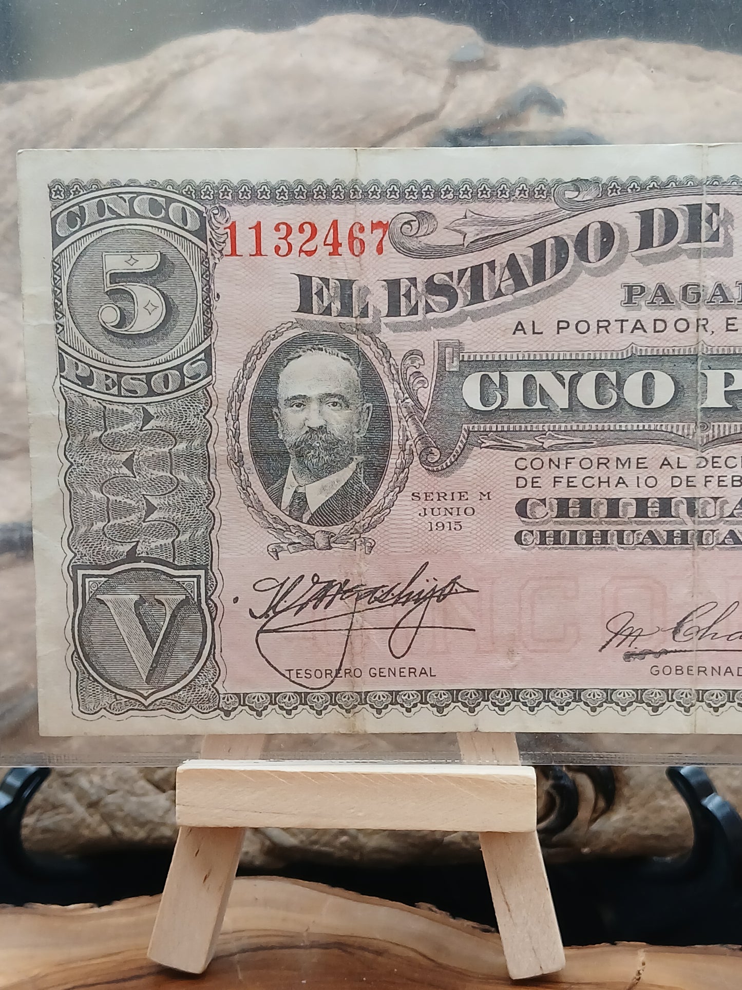 5 peso.  Mexico . Chihuahua. 1915