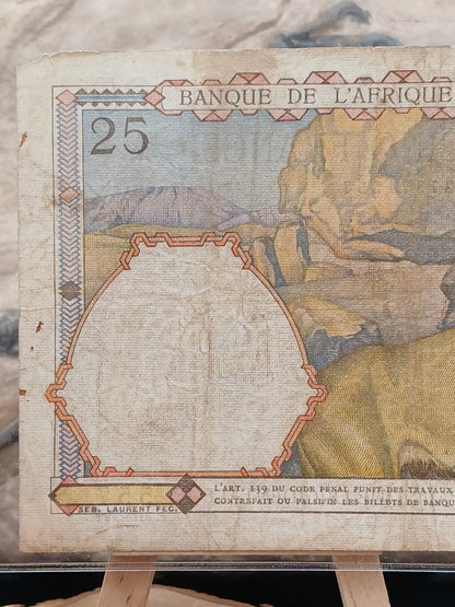 25 Francs . West Africa . 1939