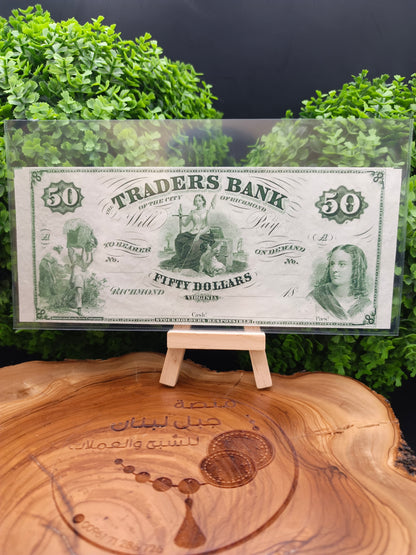 50 Dollars Traders Bank of Virginia 1860-1865