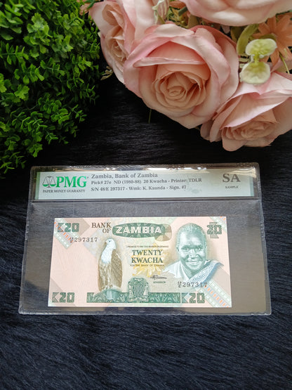 20 kwacha . Zambia.  1980-88