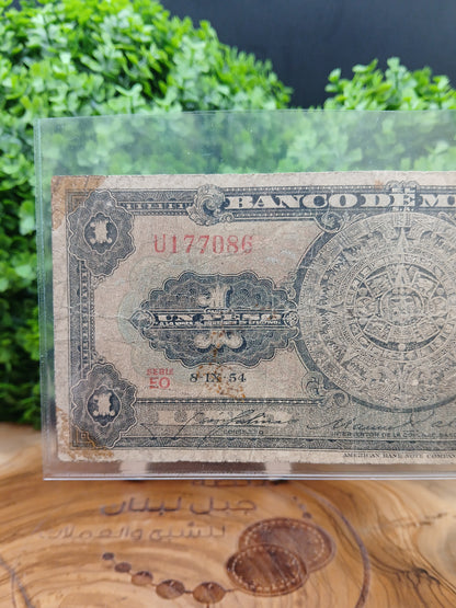 1 peso . Mexico 1954