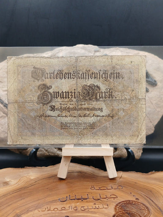 20 Mark “Darlehnskassenschein . Germany.  1914
