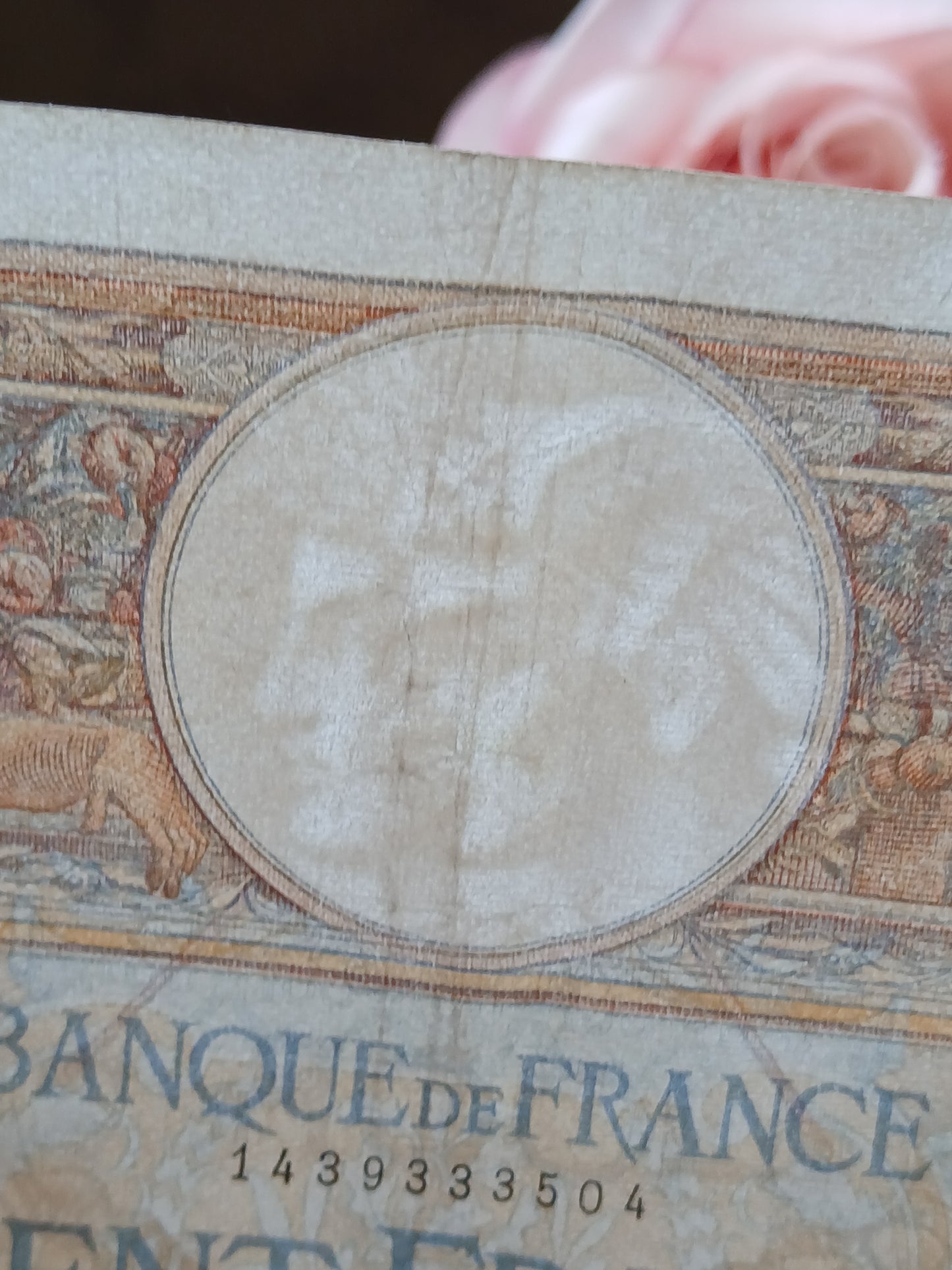 100 cent francs . France.  1938