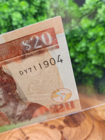 20 dollars . Belize . 2020