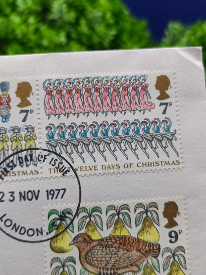 1977 Royal Mail "The Twelve Days of Christmas" First Day Cover - London PMK