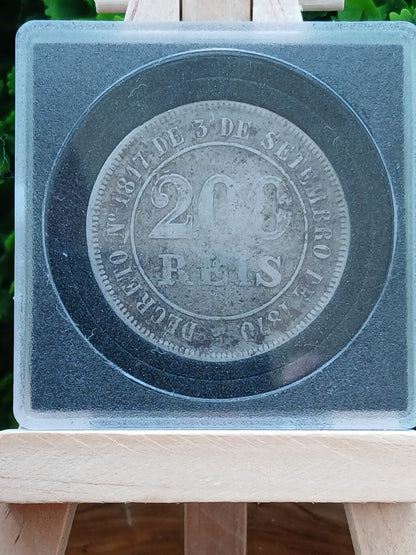 200 ries . Brazilian Empire 1870