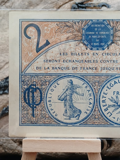 2 francs.  France.  1919 (emergency)