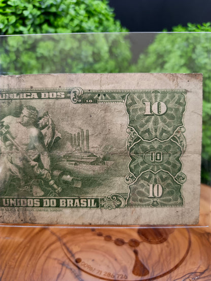 10 Cruzeiros . Brazil.  1948 - 1967