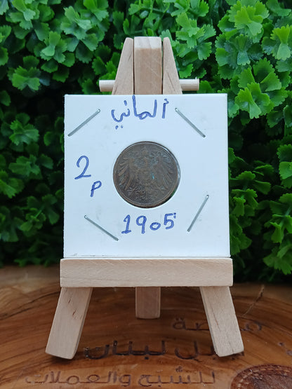 2 pfennig . Germany 1905
