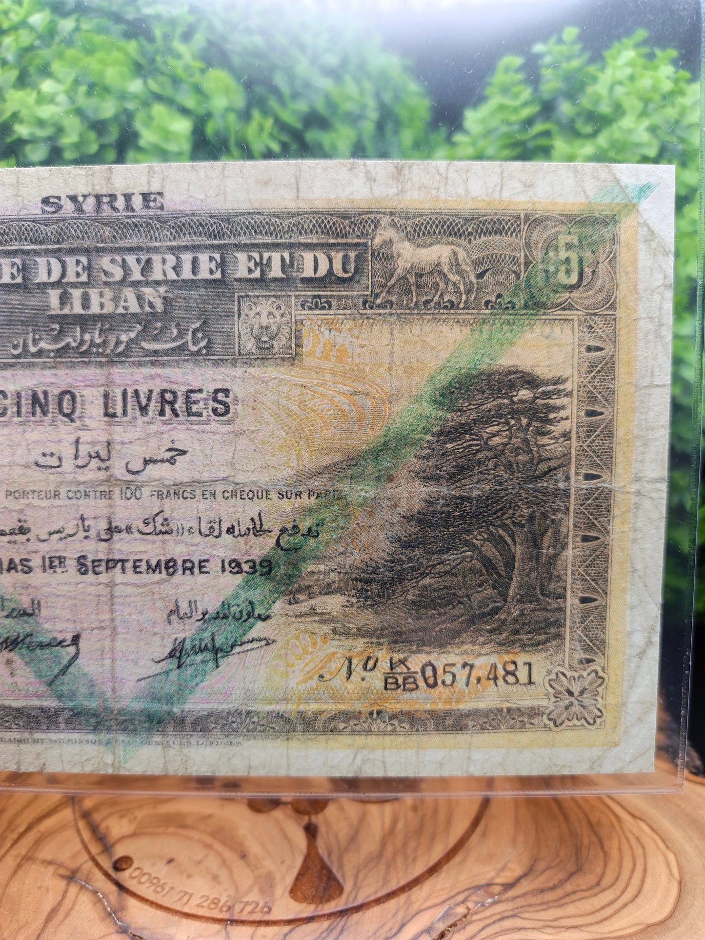 5 lira . syria . 1939