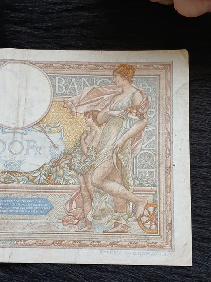 100 cent francs . France.  1938