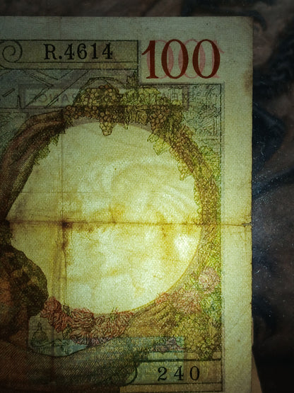 100 cent francs.  France.  1939