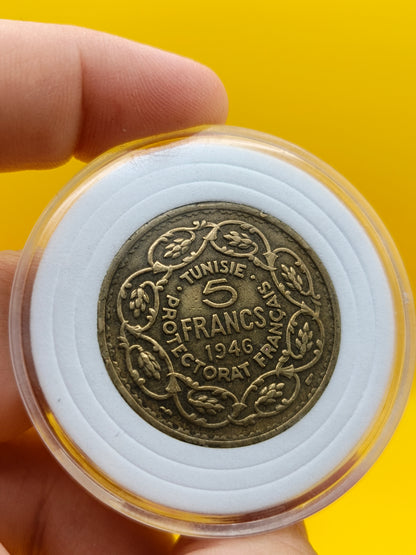 Tunisia 5 Francs 1946 - ( Muhammad al-Amin Bey)
