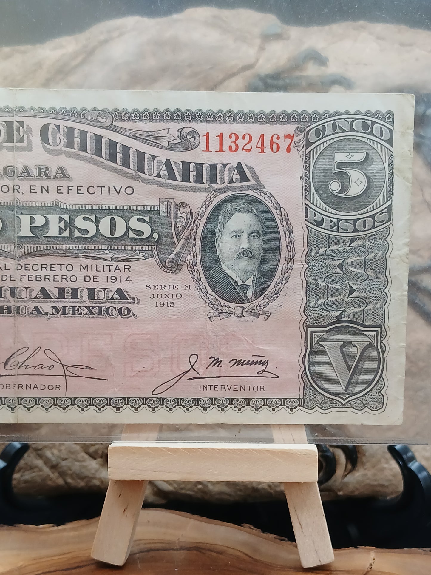 5 peso.  Mexico . Chihuahua. 1915
