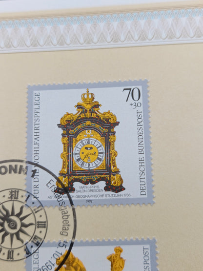 Germany Gedenkblatt First Day Souvenir Leaf (1992)