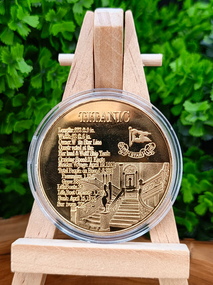 Gold commemorative medal of the legendary Titanic | Documentary edition